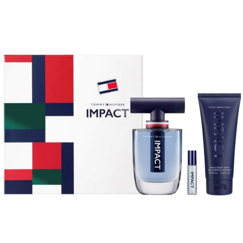 Tommy Hilfiger Impact 100ml EDT Spray / 100ml Bodywash / 4ml Travel Spray